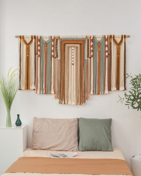 لوحة جدارية مكرمية "أوتار بوهيمية"