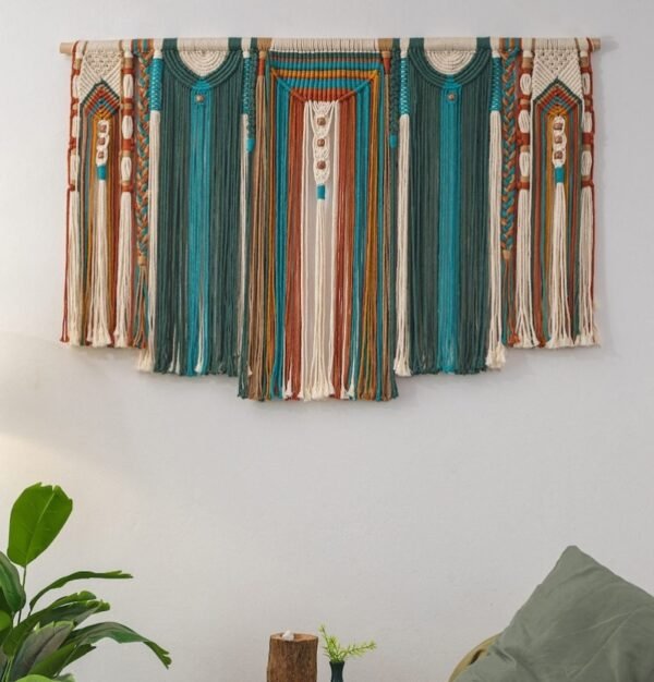 لوحة جدارية مكرمية "أوتار بوهيمية"