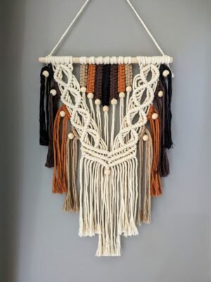 لوحة مكرمية جدارية "ريشة الغابة"