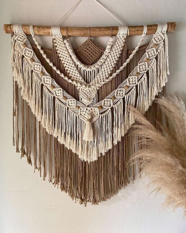 لوحة مكرمية جدارية "أفق الصحراء"