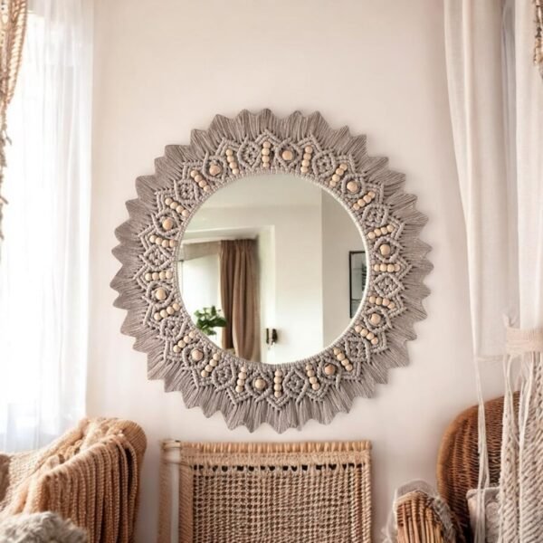 مرآة مكرمية "هالة الشمس"