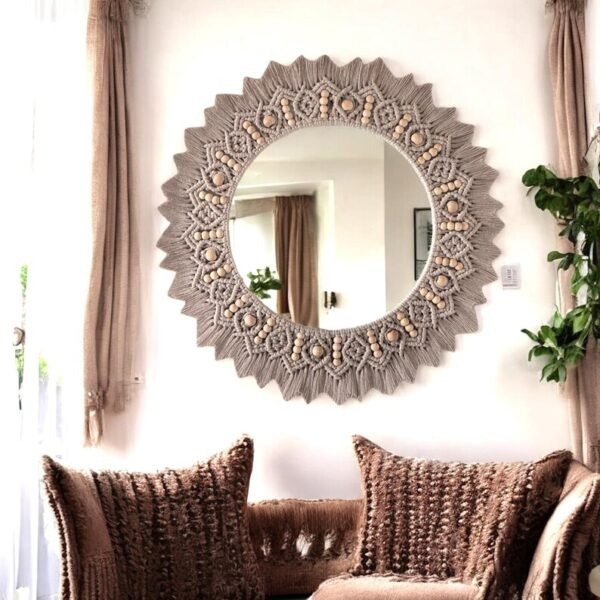 مرآة مكرمية "هالة الشمس"