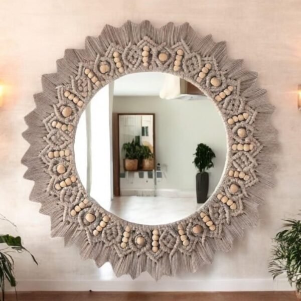 مرآة مكرمية "هالة الشمس"