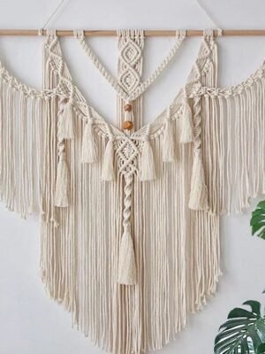 لوحة جدارية مكرمية "أجنحة الأحلام"