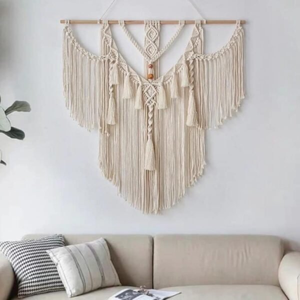 لوحة جدارية مكرمية "أجنحة الأحلام"