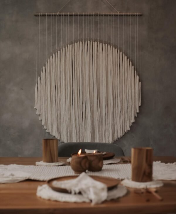 لوحة جدارية مكرمية "ضوء القمر"