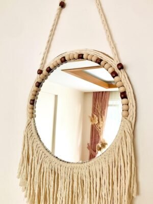 مرآة مكرمية "خرز المرآة"